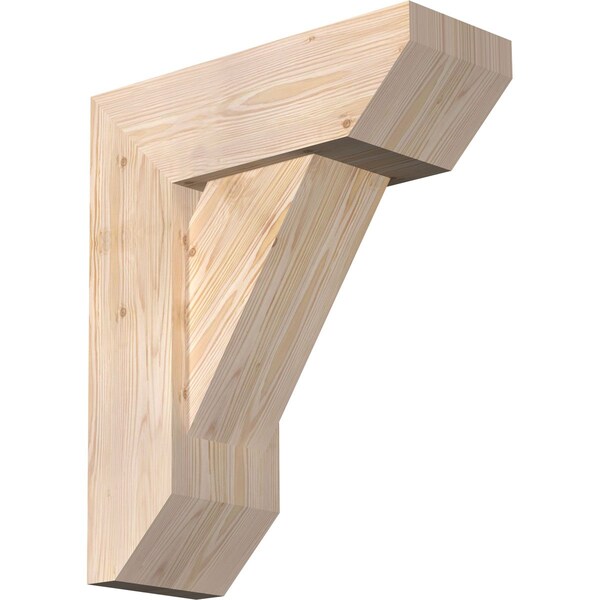 Ekena Millwork Traditional Slat Smooth Bracket w/ Offset Brace, Douglas Fir, 7 1/2"W x 20"D x 24"H BKT0806X20X24TRA06SDF - main